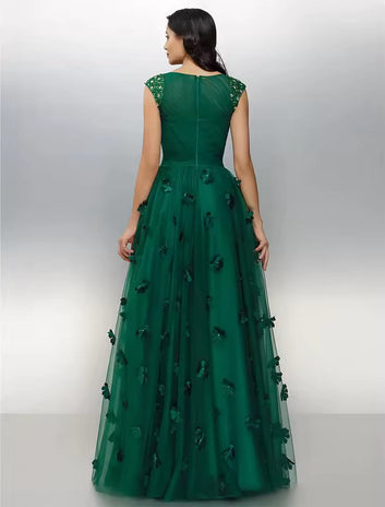 Attire Studio - Elegant Green Satin Maxi Dress #001