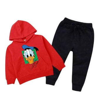 Duck Printed Kids Hoodie Set