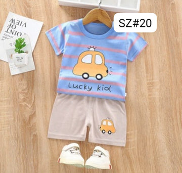 Blue Car Kids Short Wear