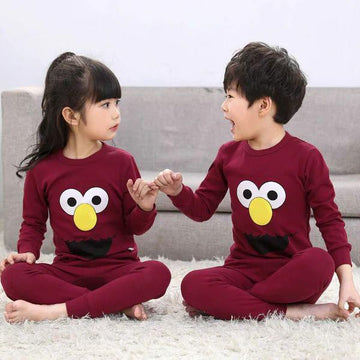 Mahroon Cute Kids Printed Wear