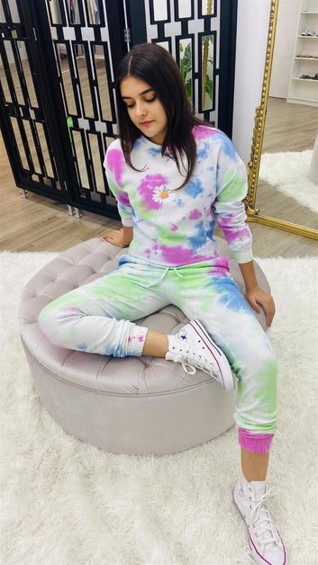 TIE & DYE TRACKSUIT SWEATSHIRT & TROUSER FOR WINTER