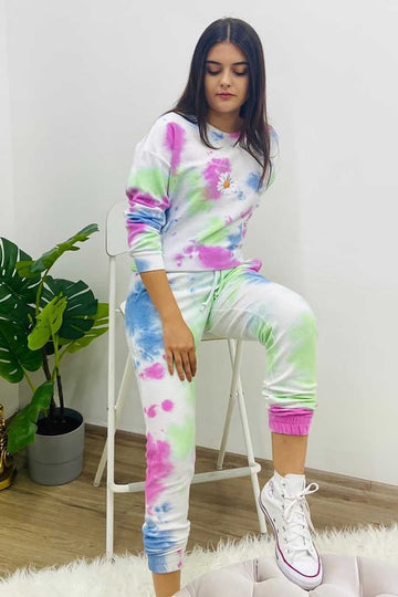 TIE & DYE TRACKSUIT SWEATSHIRT & TROUSER FOR WINTER