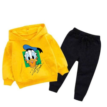 Duck Printed Kids Hoodie Set