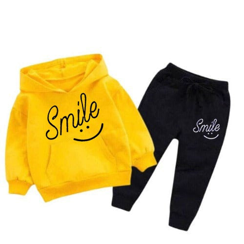 Smile Printed Kids Hoodie Set