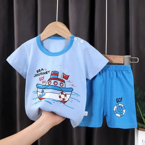 Blue Sea Journey Kids Short Sleeve Kids Wear