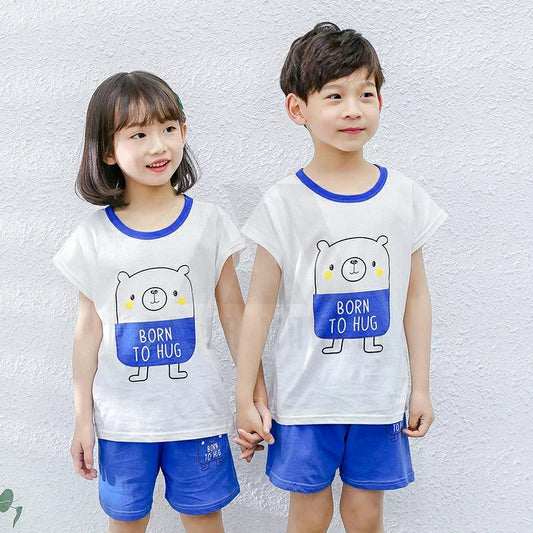 Born to Hug Print Sleeveless Kids Wear.