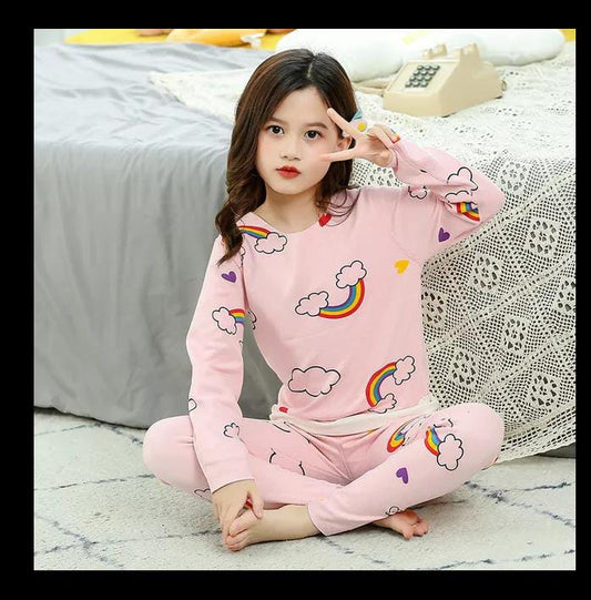 Pink Rainbow Kids Nightsuit