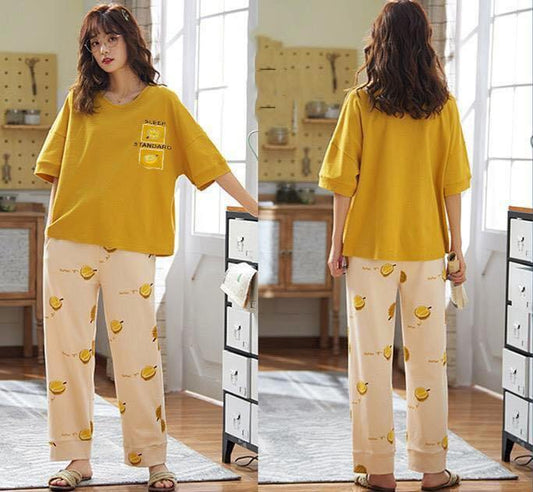 MUSTARD SLEEP STANDARD PRINTED PJ SET